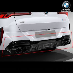 Genuine BMW M Performance Retrofit Gloss Black Rear Diffuser W/ Aramid Fiber Diffuser Trim For G45 X3 - 2024--- (Fit M50 Only)