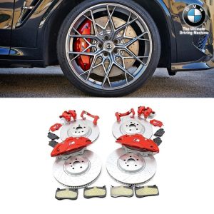 Genuine BMW M Performance Front 6 Pot Brake Kit With (420mm Drilled and Slotted Disc Front) Rear 1 Pot Brake Kit With (398mm Drilled and Slotted Disc Rear) For G01 X3 G02 X4 G05 X5 G06 X6 G08 iX3 I20 iX