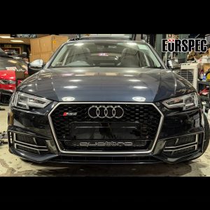 Eurspec Silver Front Grille RS4 Style W/ Quattro For Audi A4 B9 - 2016-2019