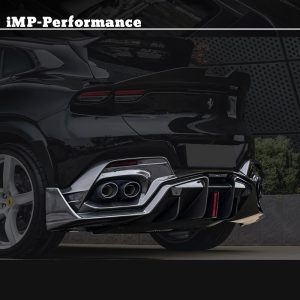 IMP Performance Carbon Fiber Rear Diffuser W/ Brake Light For Ferrari Purosangue - 2023---